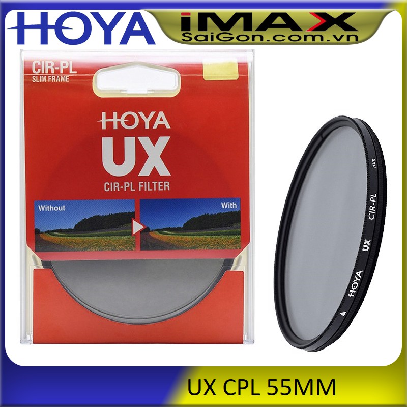 KÍNH LỌC HOYA UX CPL 55MM ( Chính hãng TIXIAI phân phối ) + Khăn lau len da cừu sịn