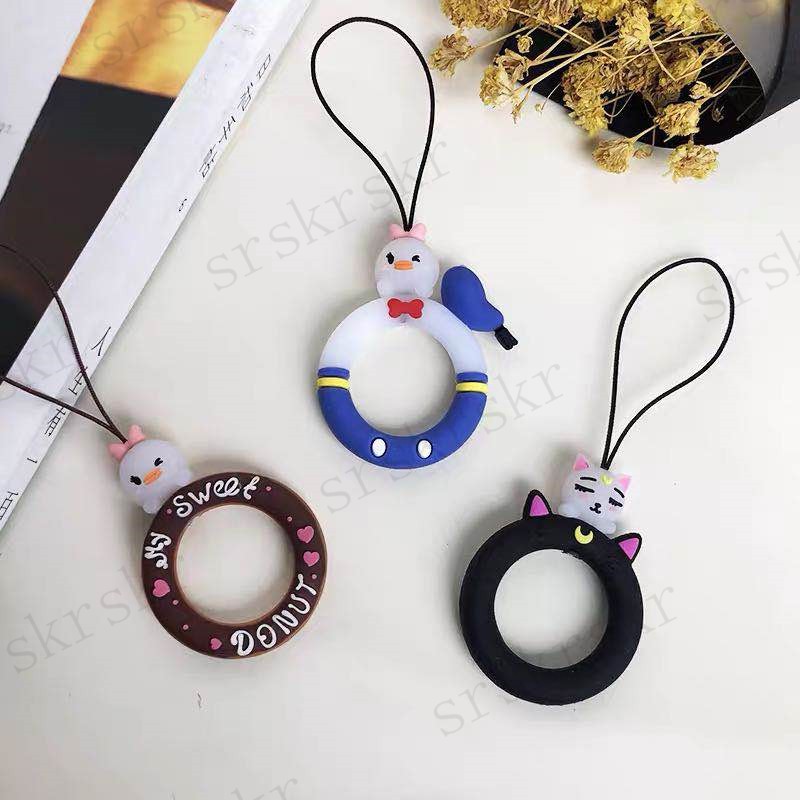 Dây Đeo Điện Thoại / Chìa Khóa / Camera Ba Chiều Bằng Silicon Họa Tiết Hoạt Hình Mickey Minnie Dễ Thương