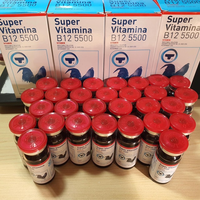 10ml - SUPER VITAMINA B12 5500 - THUỐC NUÔI GÀ ĐÁ