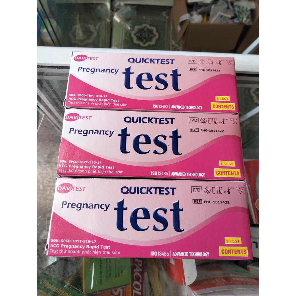 [CHE TÊN SP] Que thử thai chính xác QUICKTEST thử nhanh phát hiện thai sớm