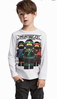 áo Ninjago HM xách Mỹ auth 100% cotton
