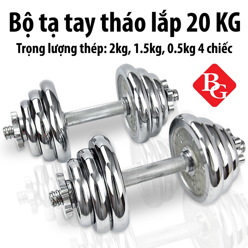 BG Bộ tạ tay kim loại 30KG cao cấp đa năng điều chỉnh mới nhất