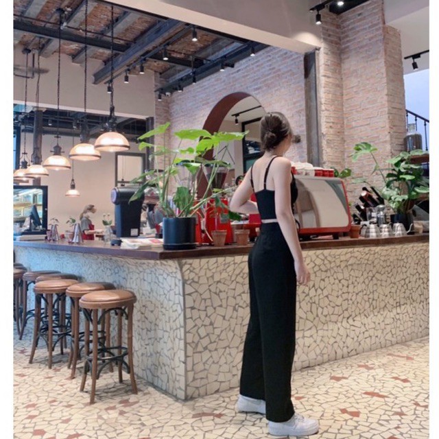 Quần tây ống suông lưng cao