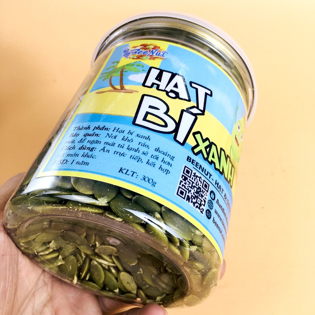 Hạt bí xanh (Ấn Độ) 50g, 300g Hạt bí rang sấy thơm bùi, đã tách vỏ Hạt dinh dưỡng - Đồ ăn vặt Healthy BeeNut