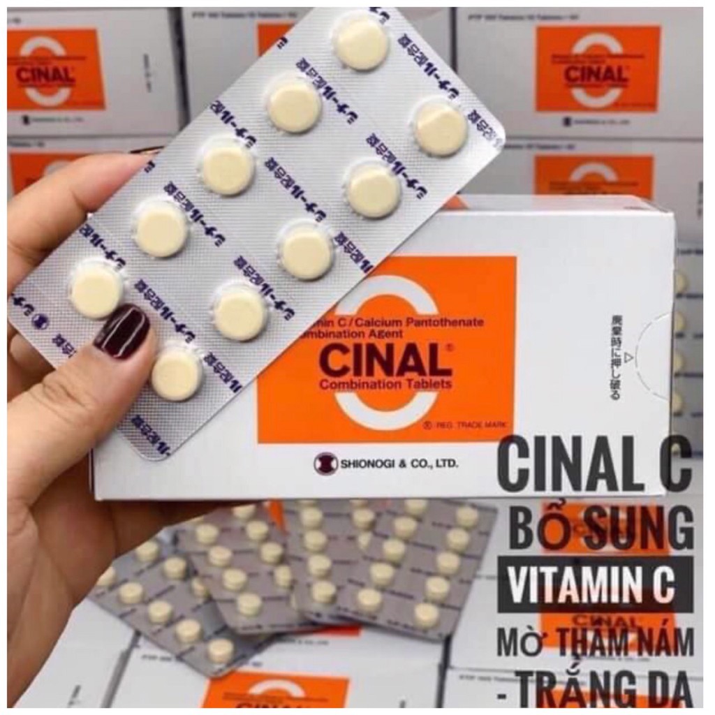 Viên uống Vitamin C TRẮNG DA, MỜ NÁM Cinal C Nhật Bản 100v | BigBuy360 - bigbuy360.vn