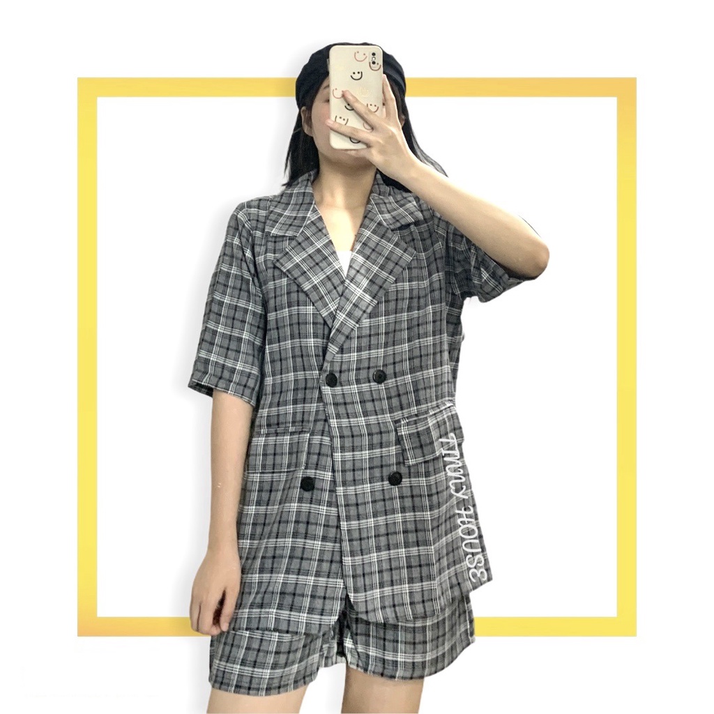 Set áo vest mix quần sooc năng động, set đồ thời trang cho nữ (Ảnh thật) | BigBuy360 - bigbuy360.vn