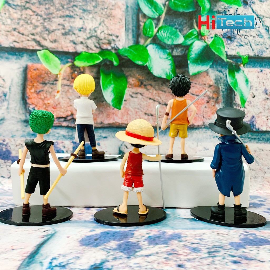 Mô hình để bàn 5 nhân vật One Piece siêu dễ thương kèm chân đế, cao 10cm