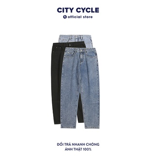 Quần baggy jean trơn City Cycle unisex form rộng nam nữ oversize Local Brand