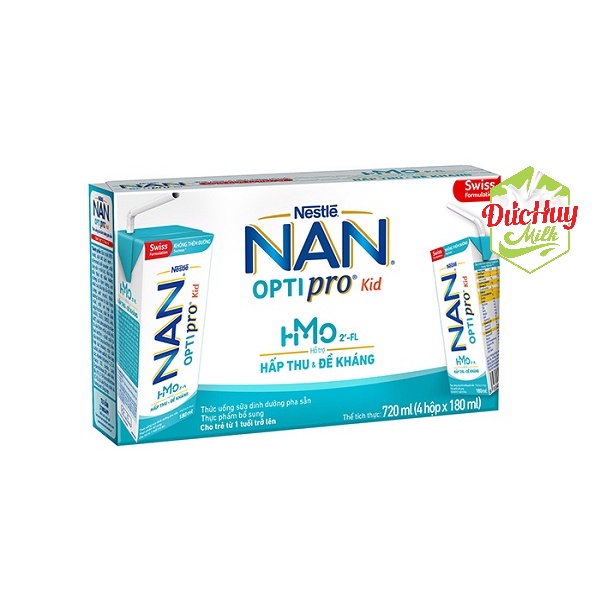 Thùng sữa pha sẵn NESTLE NAN 4 OPTIPRO KID (180ml/ Hộp)