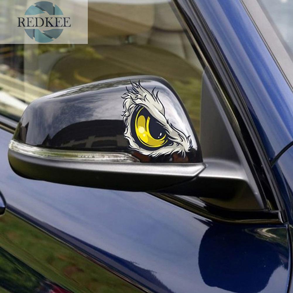 Decal dán xe hơi hình đôi mắt đại bàng 3D