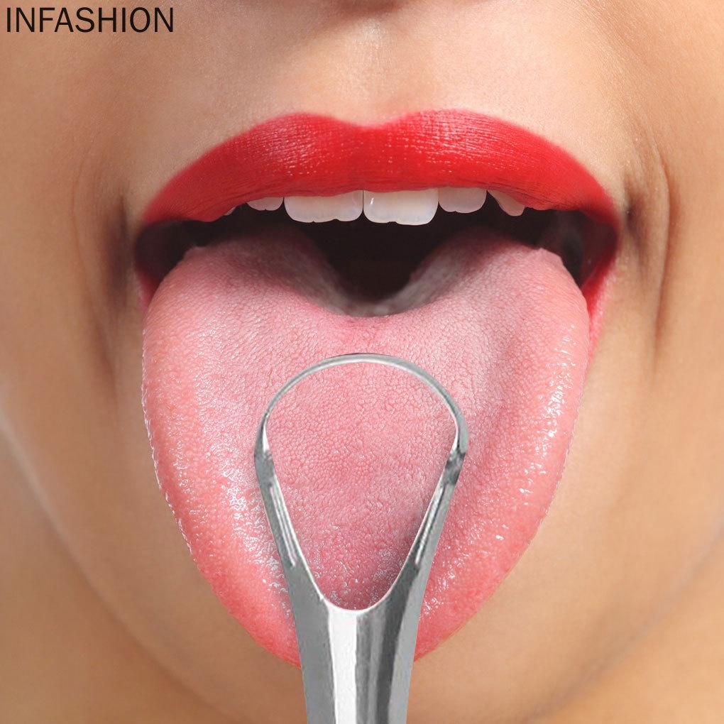 [Hàng mới về] Dụng cụ cạo lưỡi bằng thép không gỉ tiện dụng