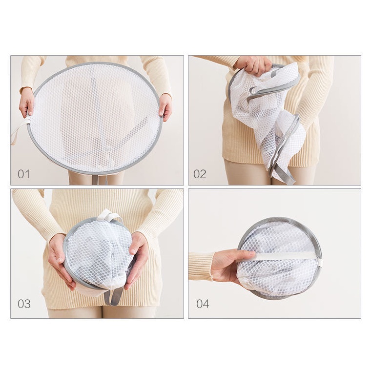 Giỏ lưới phơi quần áo SUPO DEPOT thiết kế gấp gọn cỡ lớn 1/2 lớp
