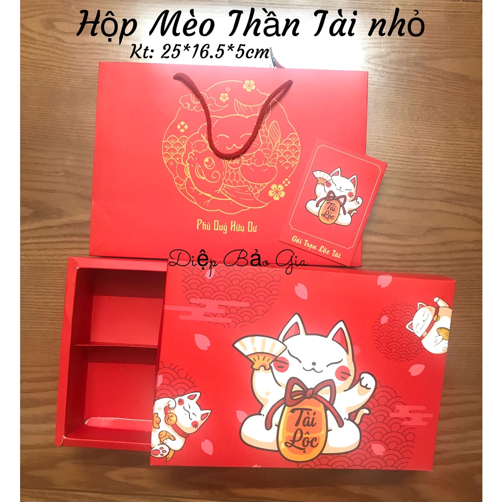 Hộp đựng bánh/kẹo Mèo Thần Tài HG27