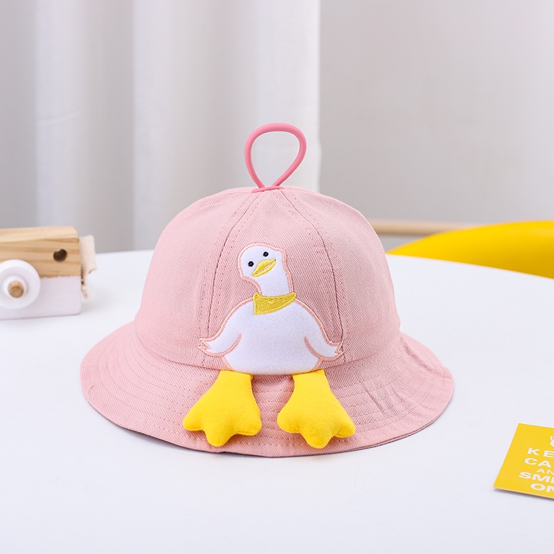 PVN47438 Mũ, Nón Rộng Vành Phối Hình Vịt Ngộ Nghĩnh Đáng Yêu Hợp Thời Trang Cho Bé Giá Rẻ