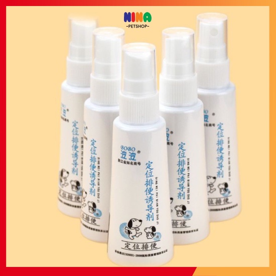 Xịt vệ sinh cho chó đúng chỗ huấn luyện chó mèo đi vệ sinh đúng chỗ Bobo - 60ml Nina pet shop