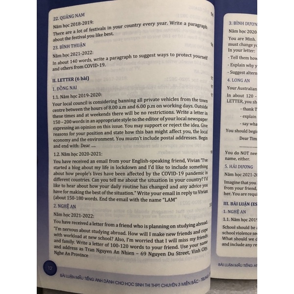 Sách - Bài luận mẫu Tiếng Anh dành cho học sinh thi trung học phổ thông chuyên 3 miền Bắc-Trung-Nam