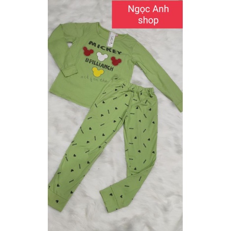 Bộ tay dài quần dài thun cotton 100% sale