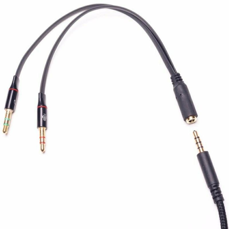 Cáp gộp audio và mic 3.5mm Jack gộp tai nghe 3.5 bọc chống đứt