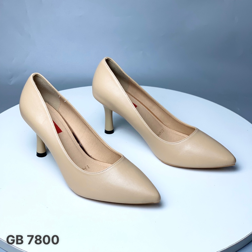 Giày công sở nữ BQ ❤️FREESHIP❤️ Giày cao gót mũi nhọn trơn cao cấp da mềm đế nhọn GB7800