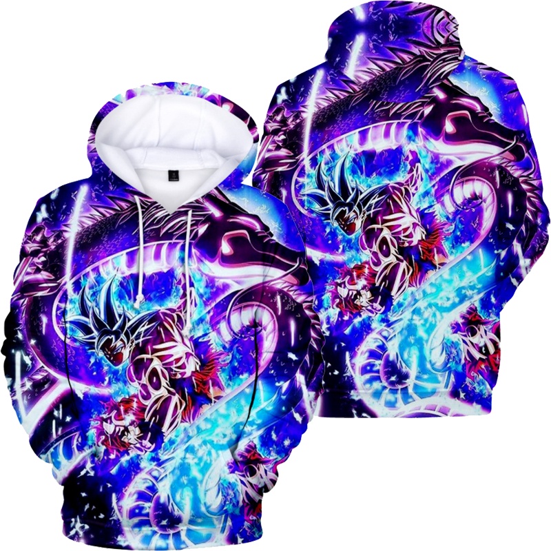 Áo hoodie Dáng Rộng In Hình goku Thời Trang Nhật Bản Cho Nam Nữ