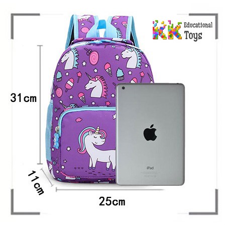 Đồ dùng học sinh: Ba lô mẫu giáo hình ngựa Pony đáng yêu (Ba lô siêu nhẹ) - KKStore