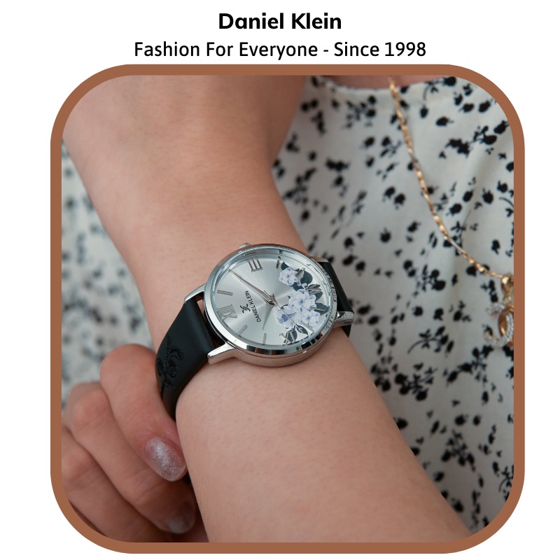 Đồng hồ nữ Daniel Klein Watch DK.1.12792 mặt nhỏ kính cứng chống xước, chống nước, dây thép đeo tay cao cấp chính hãng