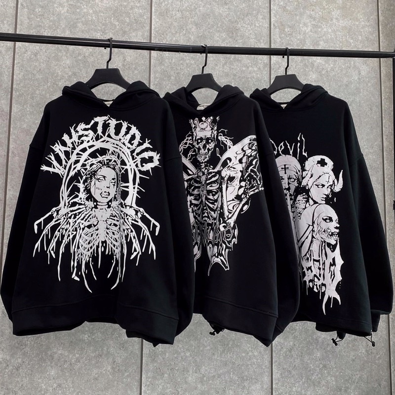 Áo Hoodie NUN Form Rộng Oversize Unisex Vải Nỉ Bông - Yowol SG