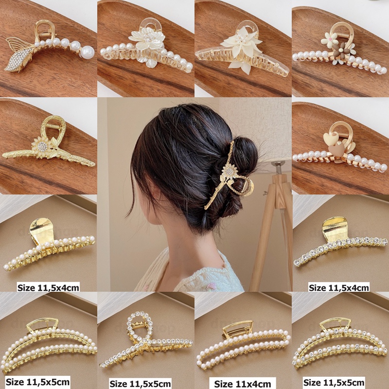 Kẹp tóc kim loại hình càng cua thời trang Hàn Quốc