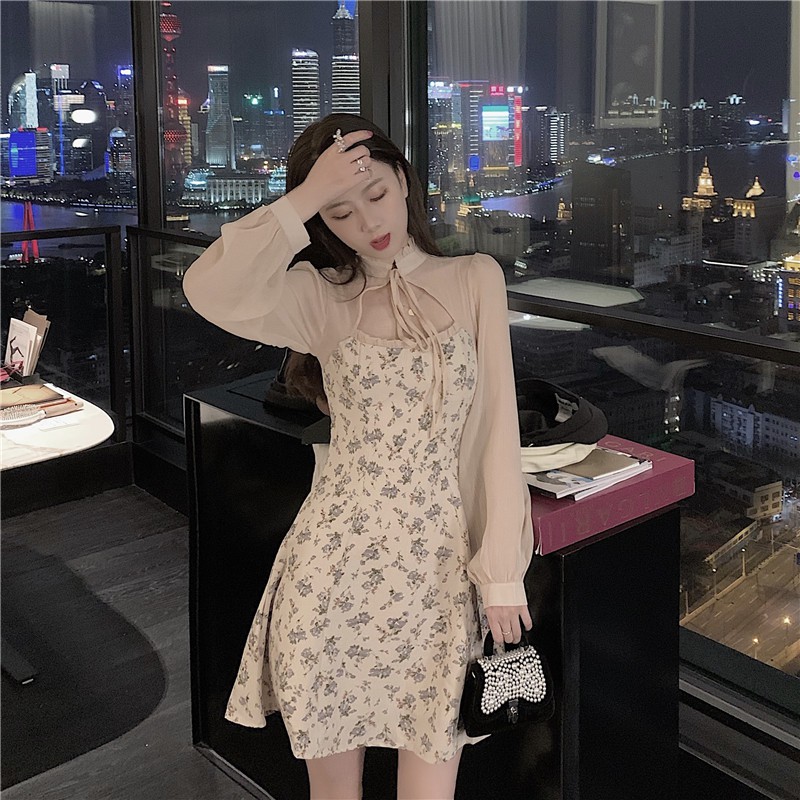 Đầm Ôm Hoa Nhí Cổ Choker Xinh Xinh | BigBuy360 - bigbuy360.vn