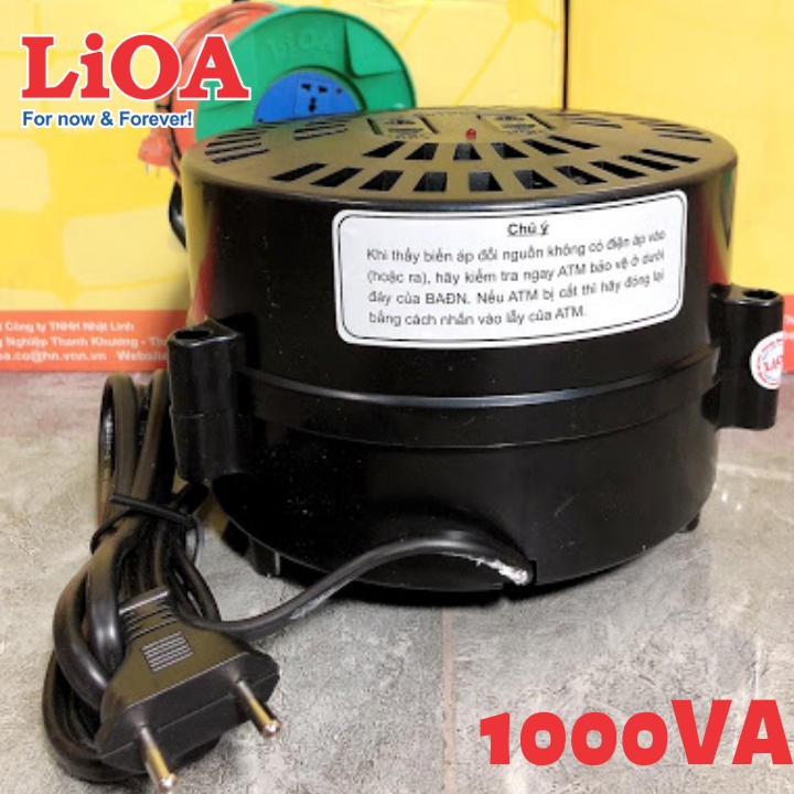 Biến áp Lioa 1000VA chính hãng ( Đổi nguồn hạ áp: điện áp vào 220V, điện áp ra 100V-120V )