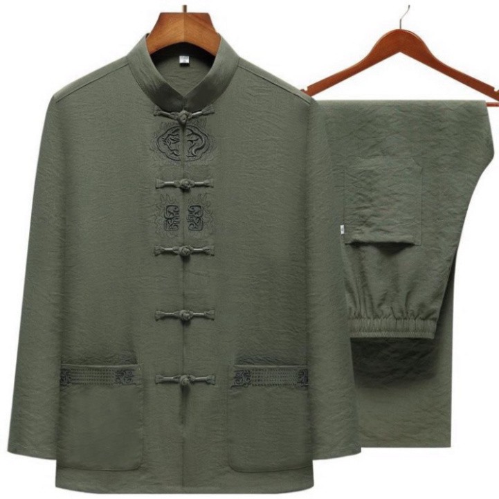 Set bộ nam dài tay, chất đũi Tự nhiên 100% mềm, mịn, mát | BigBuy360 - bigbuy360.vn