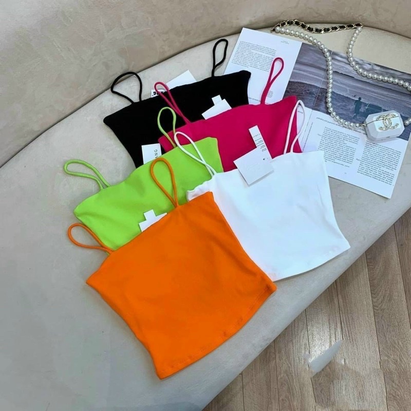 ÁO THUN 2 DÂY NHIỀU MÀU BASIC (hàng 2 lớp) MS90100