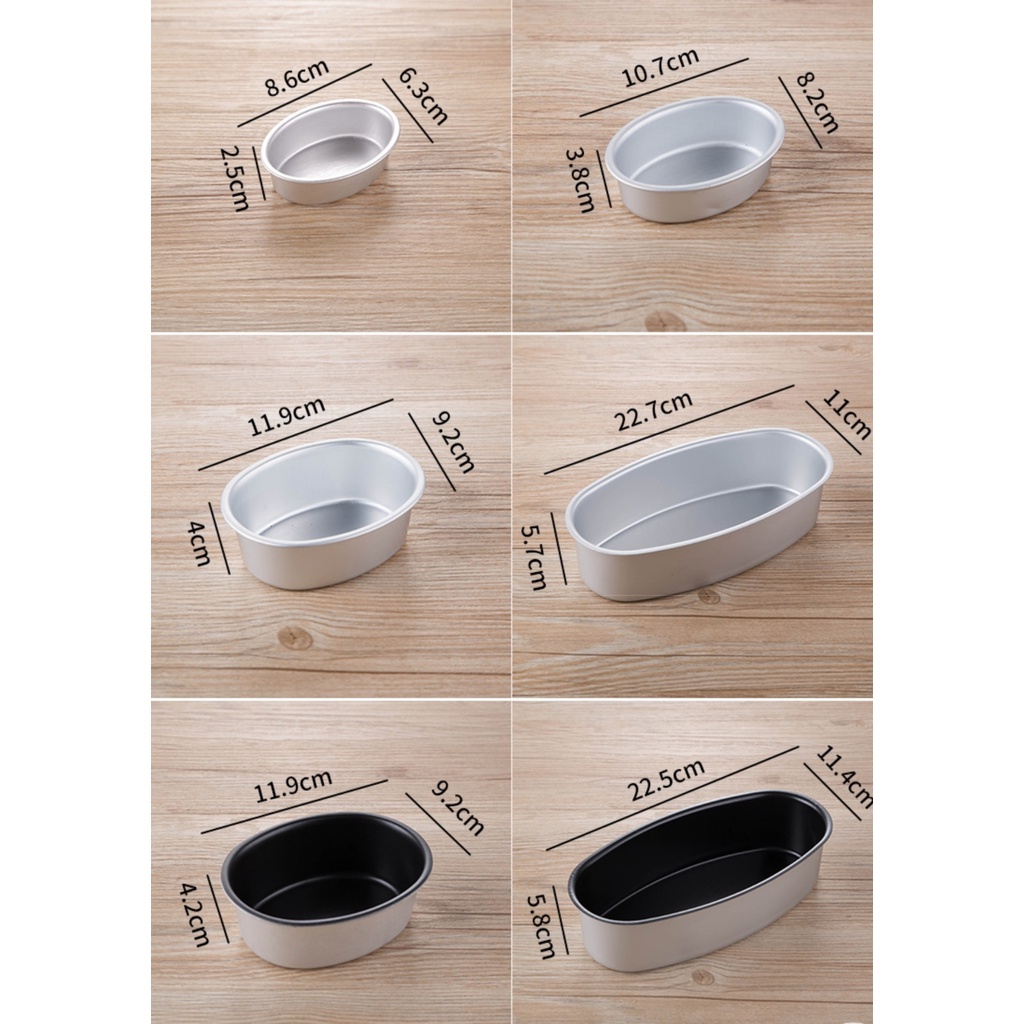 Khuôn Oval Bầu Dục Chống Dính Chảo Thép Carbon Khuôn Bánh Ổ Bánh Mì Phô Mai Chảo Nướng Bánh