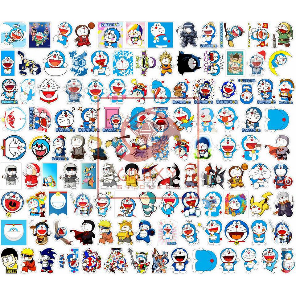 Stickers hình dán không thấm nước set Doremon