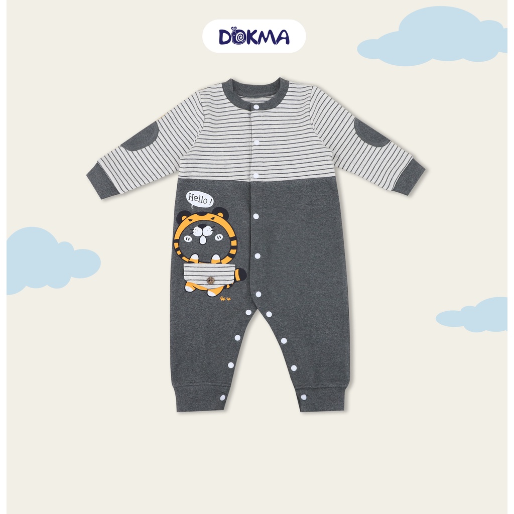 DB544 Bộ body cài giữa dài tay Dokma (3-12M)