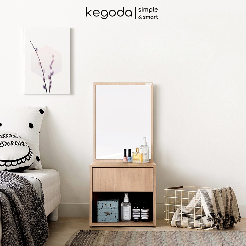 Bàn Trang Điểm Ngồi Bệt Kết Hợp Kệ Đầu Giường Thương Hiệu KEGODA
