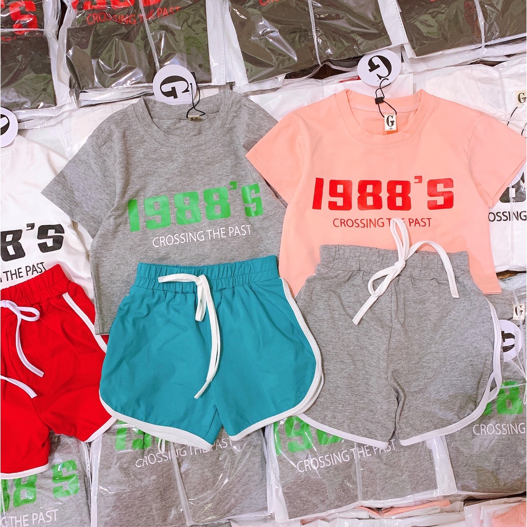 Lyvyshop - (Cotton SG chính phẩm) Bộ quần áo form Croptop siêu dễ thương cho bé gái từ 09-28kg