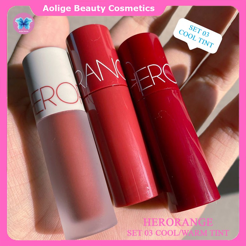Son dưỡng môi Herorange 💕𝑭𝒓𝒆𝒆𝒔𝒉𝒊𝒑💕 Bộ 03 cây son kem lì chính hãng, son nội địa trung quốc. | BigBuy360 - bigbuy360.vn