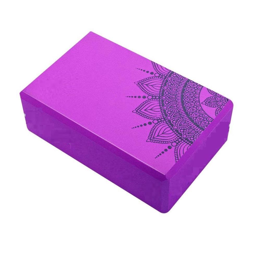 Gạch tập yoga xốp Eva nặng 200g in hoa mandala - Yoga blocks