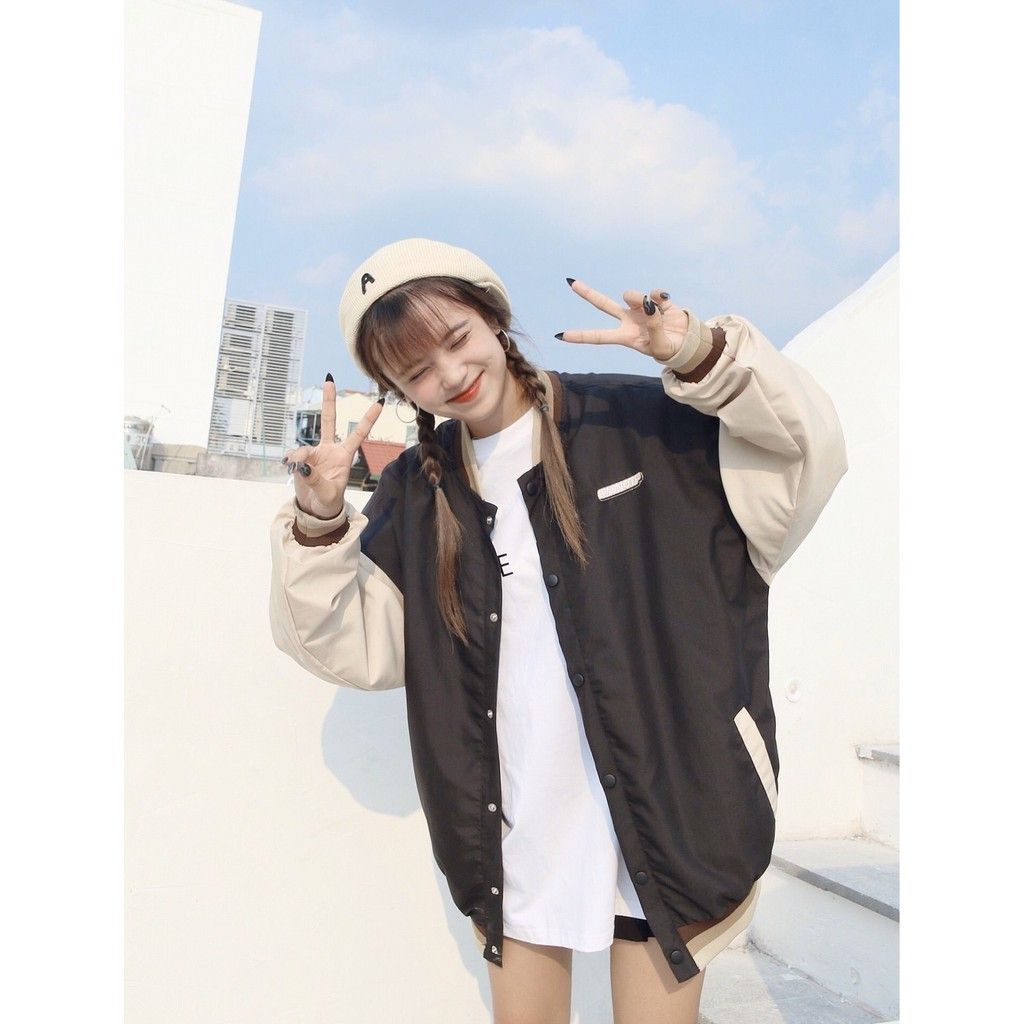 Áo Bomber Jacket Unisex 🍓FreeShip🍓 Áo Khoác Bóng Chày Nhung 2 Lớp Đôi Nam Nữ | BigBuy360 - bigbuy360.vn