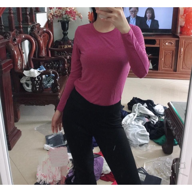 Áo cotton len tăm nữ