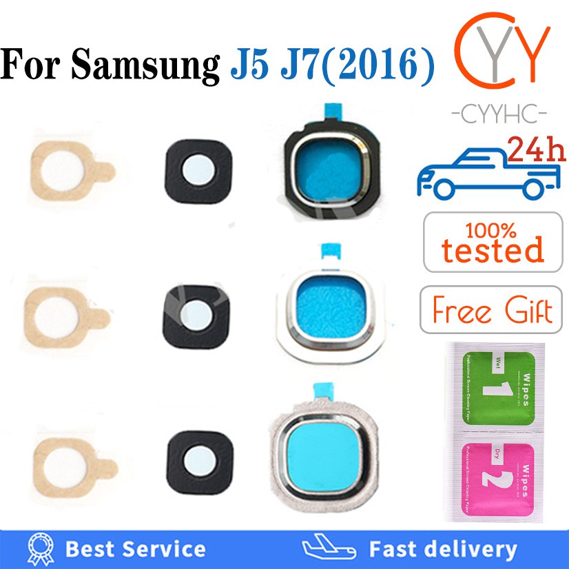 Ốp Điện Thoại Mặt Kính + Khung Bảo Vệ Camera Sau Cho Samsung Galaxy J5 J510 J7 J710 2016