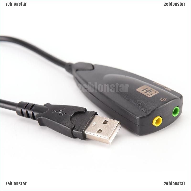 Card âm thanh mở rộng 5HV2 chuyển đổi 2 cổng 3.5mm sang cổng USB cho máy tính, laptop ▲▲