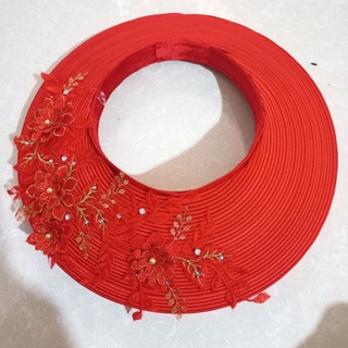 khăn xếp cô dâu 30 vòng điểm ren 3D
