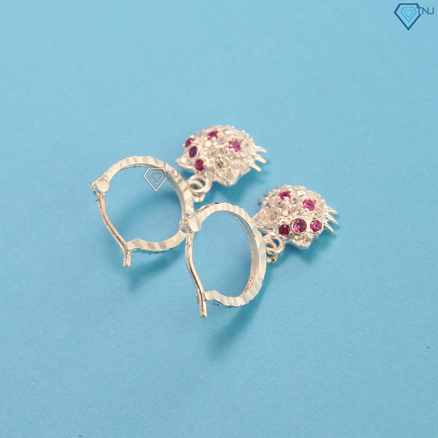 Bông tai cho bé gái bằng bạc hình Hello Kitty BTT0002 Trang Sức TNJ