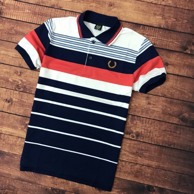 Áo thun sọc ngang cổ bẻ | BigBuy360 - bigbuy360.vn