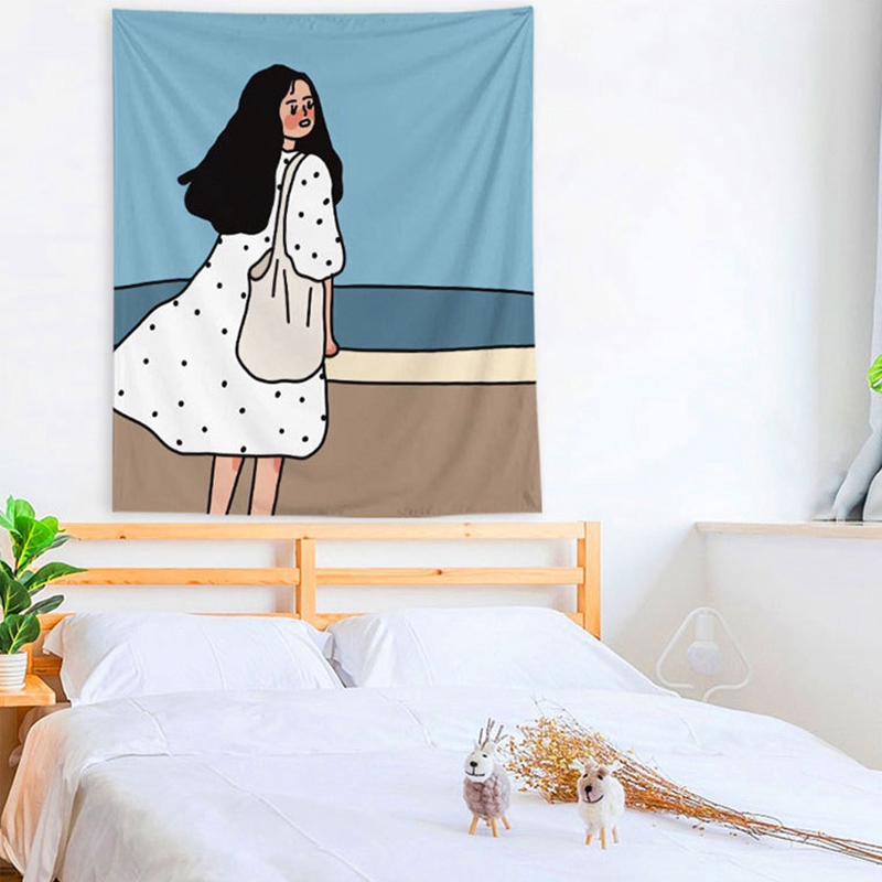 Thảm treo tường họa tiết xinh xắn dễ thương cho học sinh nữ