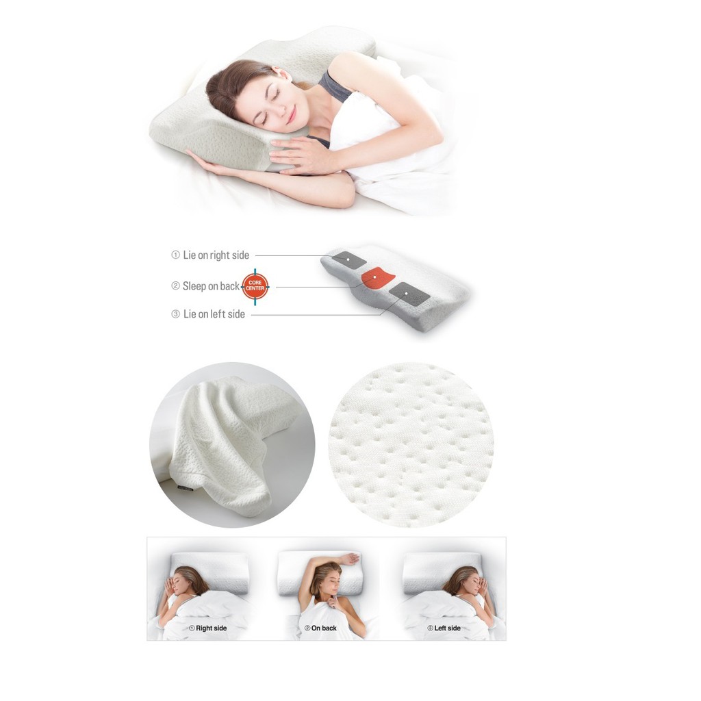 Gối Memory Foam 50D Hình chữ nhật Lock&Lock Trắng HLW114