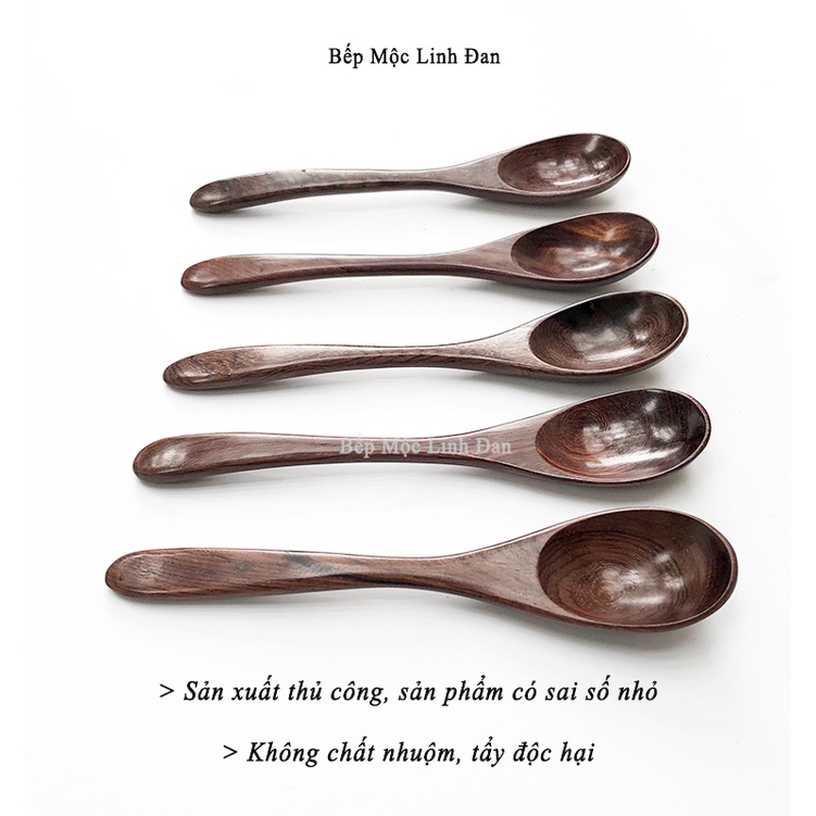 Muỗng/thìa canh soup gỗ tự nhiên siêu sạch, gia công kỹ đẹp (CTL772) Size 17cm