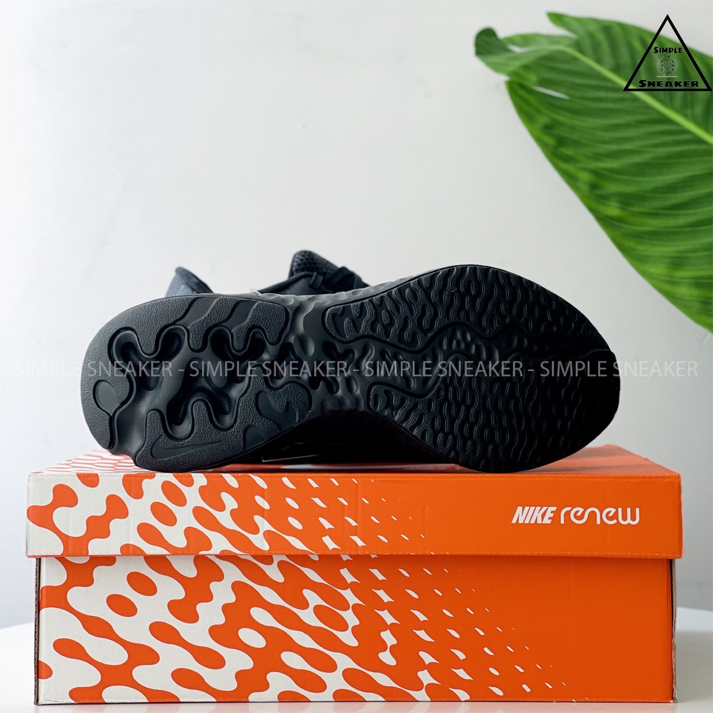 Giày Nike Chính HãngFREESHIP Giày Sneaker Chạy Bộ Nam Nike Renew Run Triple Black Thể Thao - Simple Sneaker